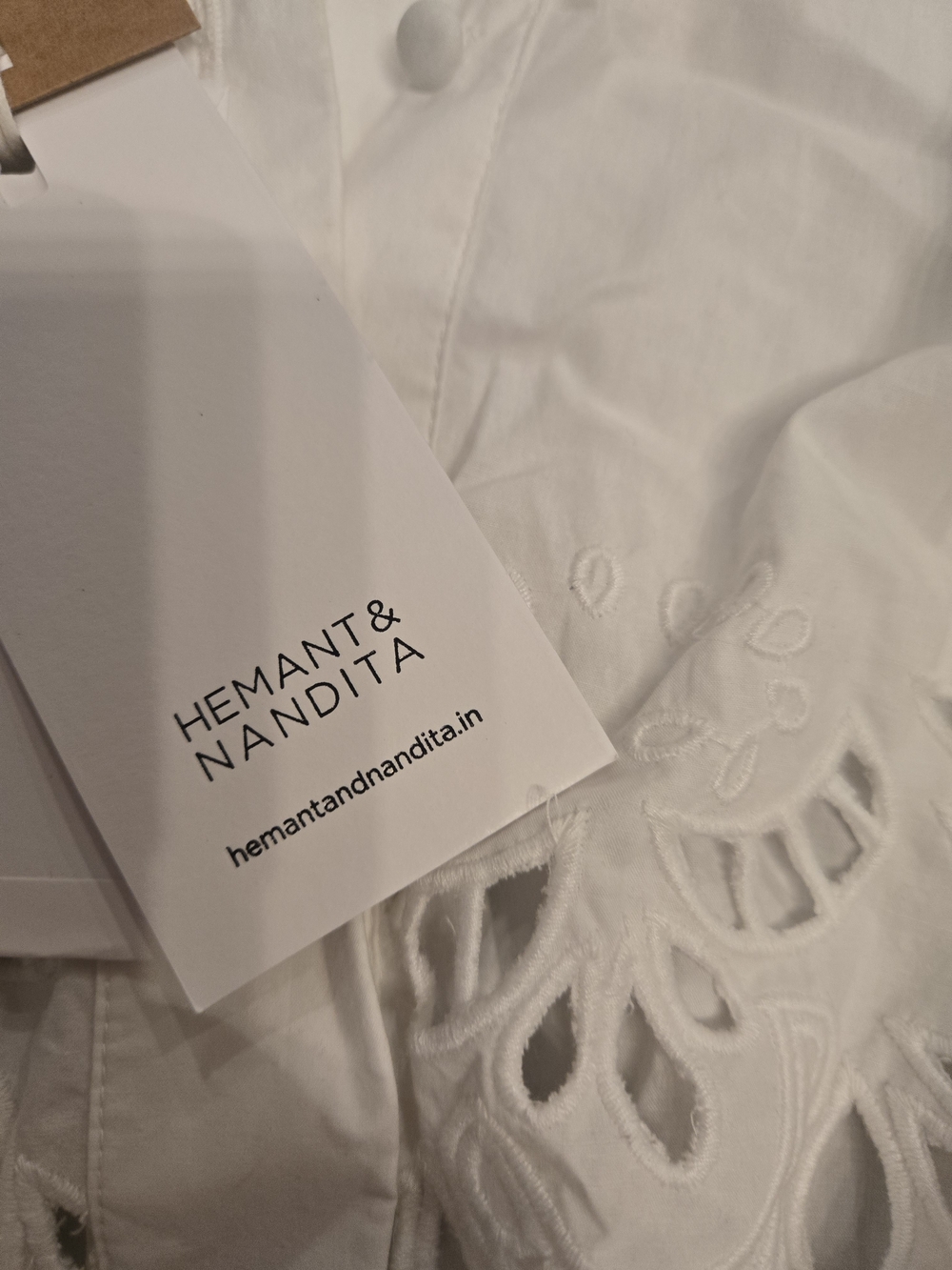 HEMANT & NANDITA White Shirt Dress
